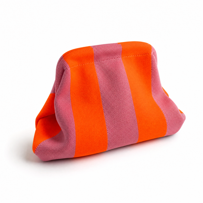 The Orange & Pink Everywhere Clutch Handbag view 3 - Orange Pink Bag