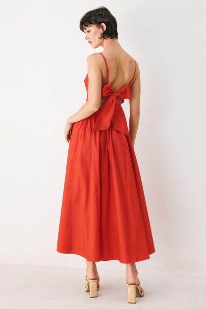 The Riviera Nights Woven Midi Dress in NAVY view 5 - Riviera Nights Dress Code
