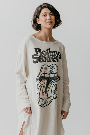 The Rolling Stones Flower Power Dress in XS - Rolling Stones Dressed As Women