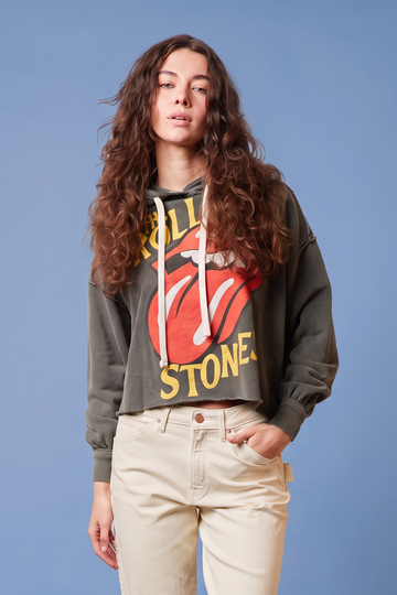 The Rolling Stones Midnight Rambler Hoodie Top in XS - Rolling Stones Hoodie Vintage