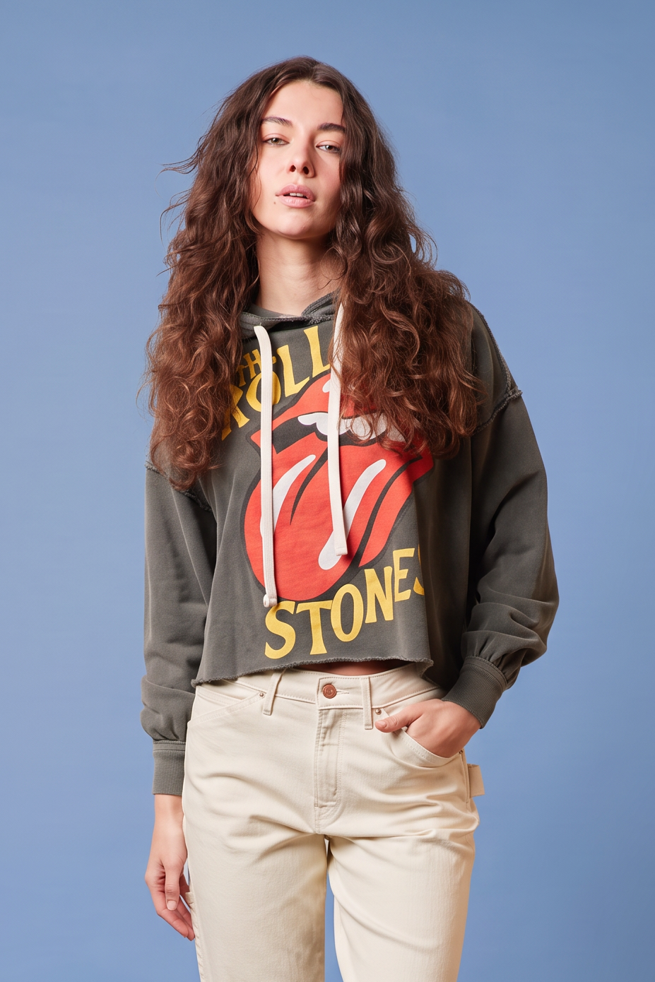 The Rolling Stones Midnight Rambler Hoodie Top in XS - Rolling Stones Hoodie Vintage