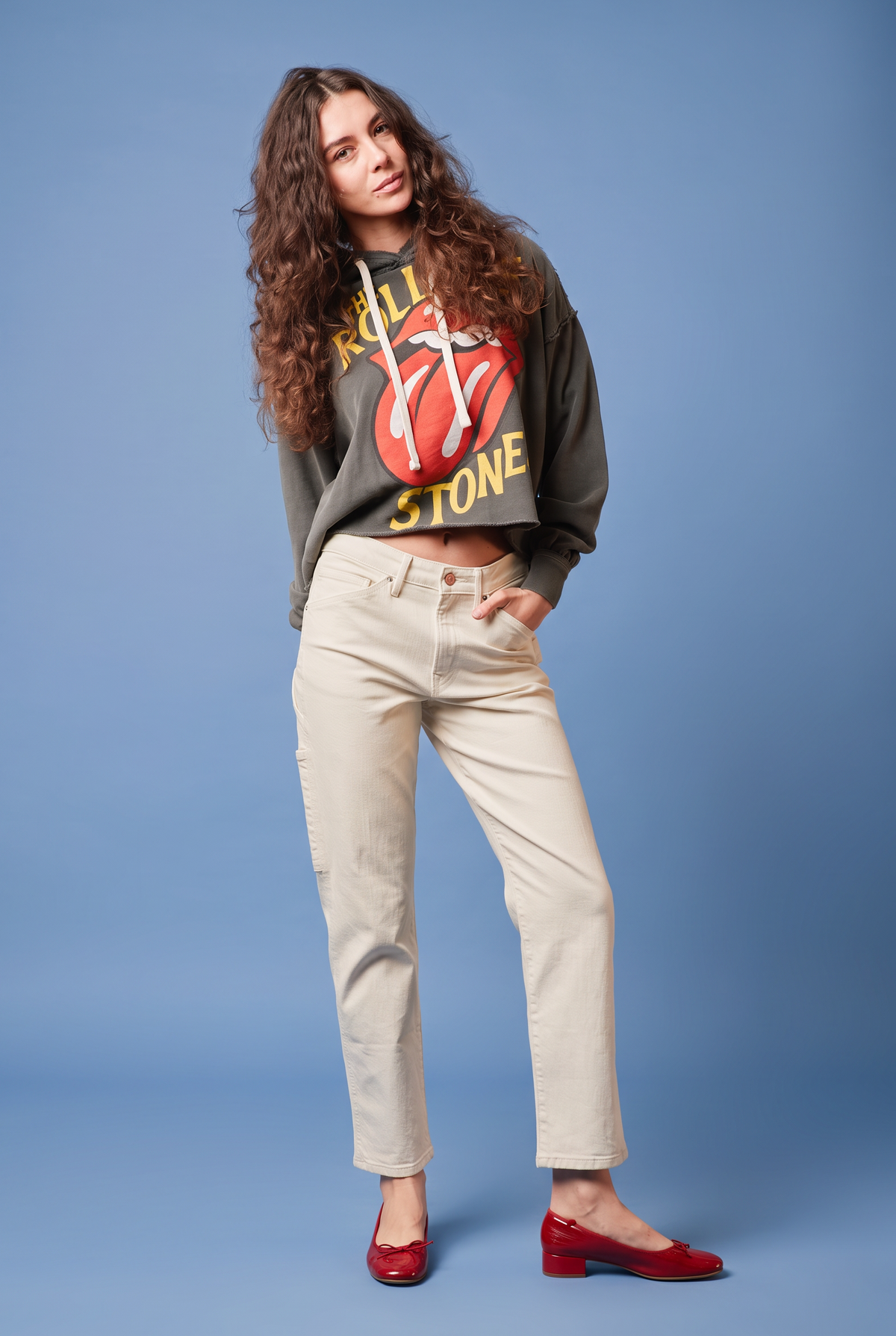 The Rolling Stones Midnight Rambler Hoodie Top in M view 3 - Rolling Stones Hoodie Vintage