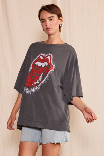 The Rolling Stones Thru and Thru Oversized Tee view 2 - Relaxed Fit - Rolling Stones Tee Shirts (top)