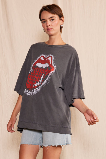 The Rolling Stones Thru and Thru Oversized Tee view 2 - Relaxed Fit - Rolling Stones Tee Shirts (top)
