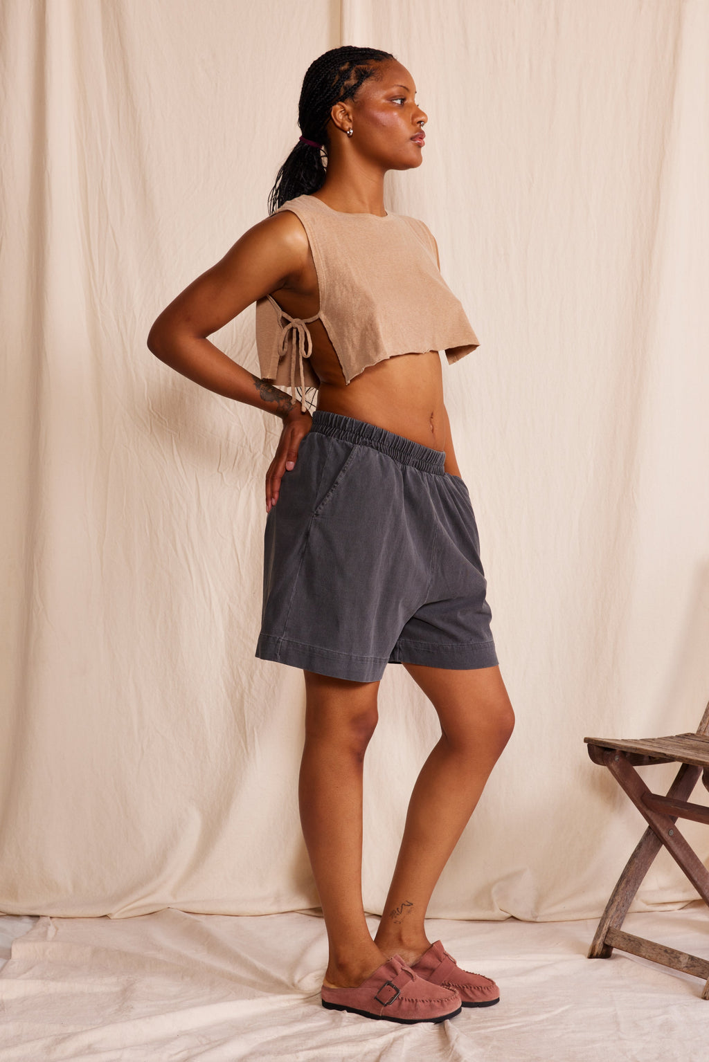 The Tie Tank Brown view 3 (top) - tankini, tankless water heater, tank top - shop at us.meeeshop