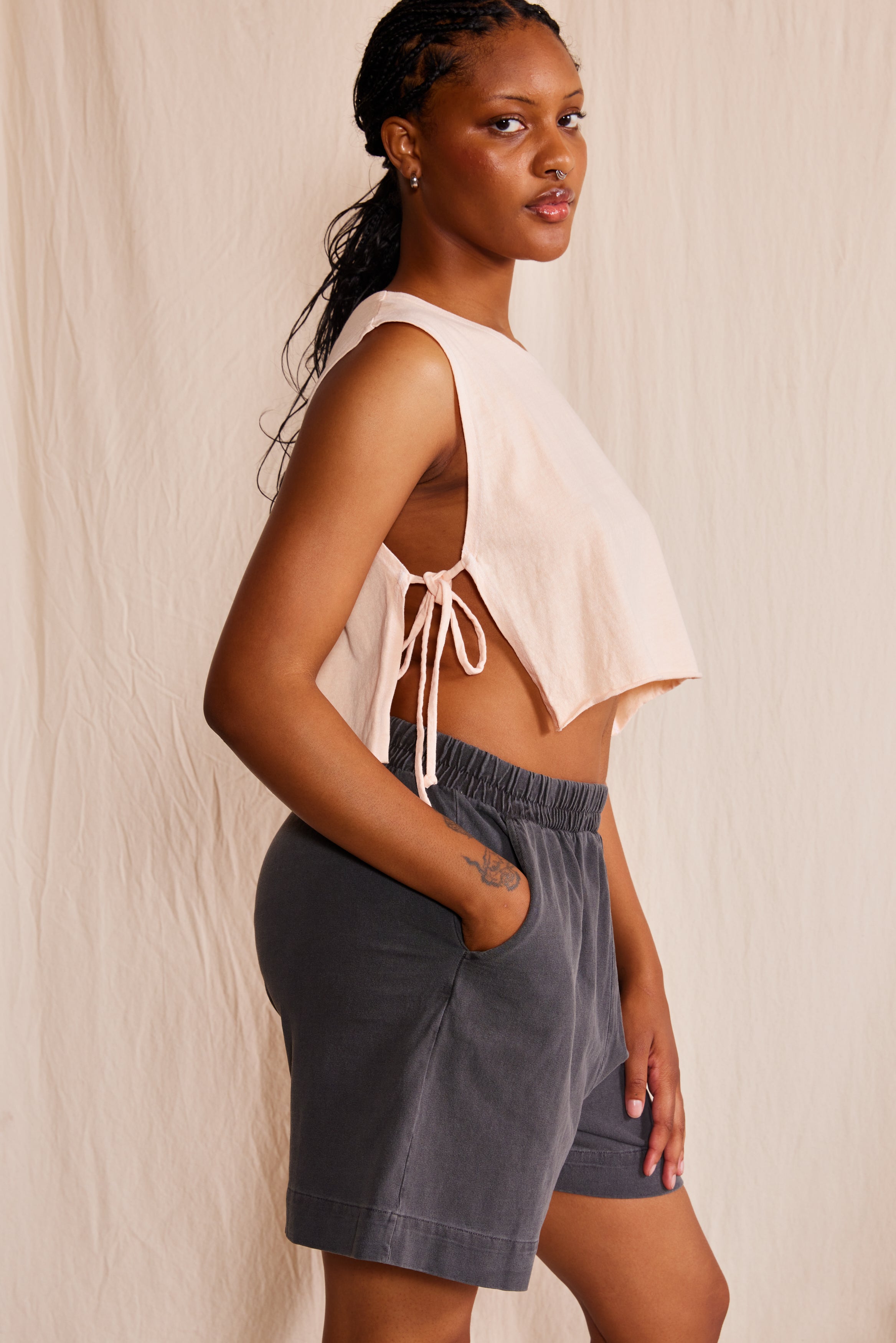 The Tie Tank Light Pink view 11 (top) - tankini, tankless water heater, tank top - shop at us.meeeshop