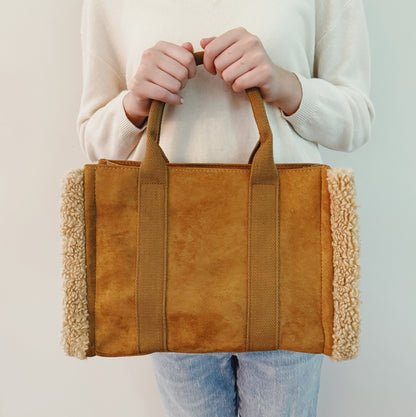 The Tote Crossbody Bag with Handles in Teddy Brown view 2 - Crossbody Bag Toteme