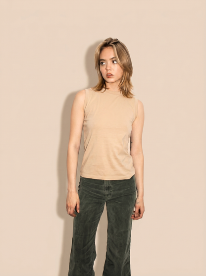 The Tunic Tank - Bone in M view 3 - Tank Bone (top)