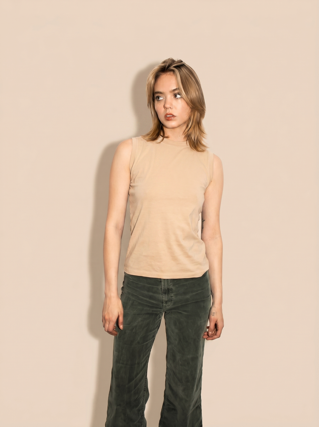 The Tunic Tank - Bone M view 3 (top) - tank bone, tunic tank bone - shop at us.meeeshop
