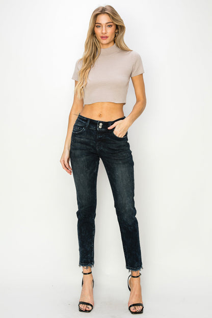 Thea Mid Rise Cigarette Jeans in 11 (29) view 6 (bottom)