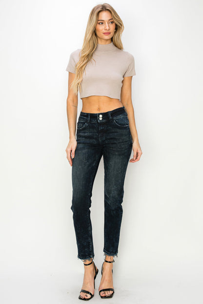 Thea Mid Rise Cigarette Jeans in 13 (30) view 7 (bottom)