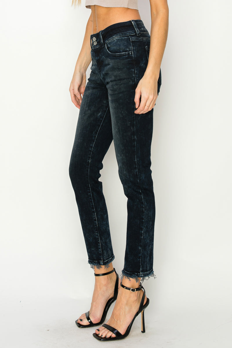 Thea Mid Rise Cigarette Jeans in 5 (26) view 3 (bottom)