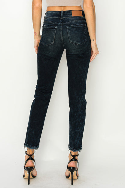 Thea Mid Rise Cigarette Jeans in 7 (27) view 4 (bottom)