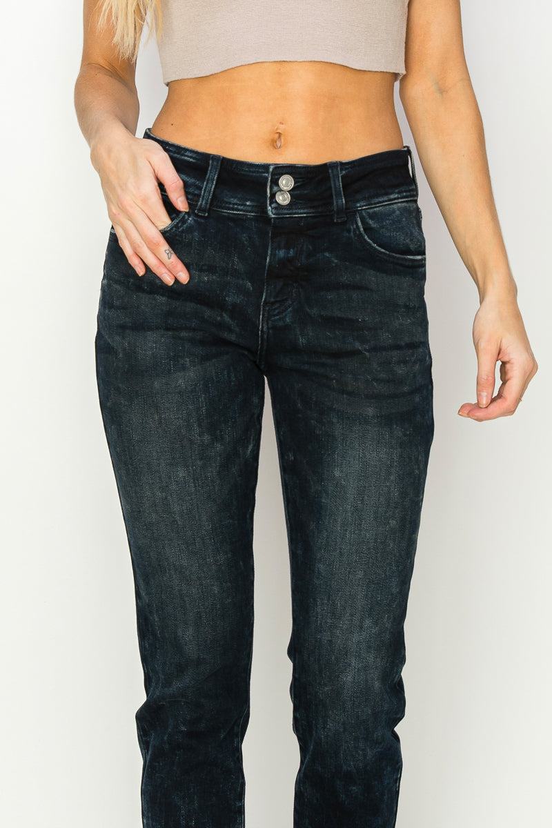 Thea Mid Rise Cigarette Jeans in 9 (28) view 5 (bottom)