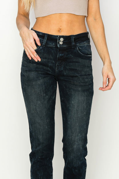 Thea Mid Rise Cigarette Jeans in 9 (28) view 5 (bottom)