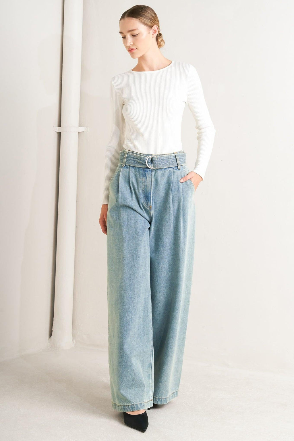 Think of Me Denim Pants view 10 (bottom) - thin denim pants, thin denim pants women, thin denim pants m - shop at us.meeeshop