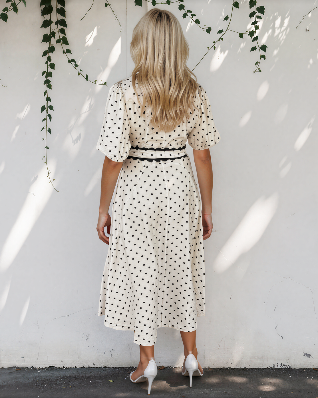 Tiana Scalloped Trim Shirt Collar Dress in XL view 4 - Tiana Skater Dress