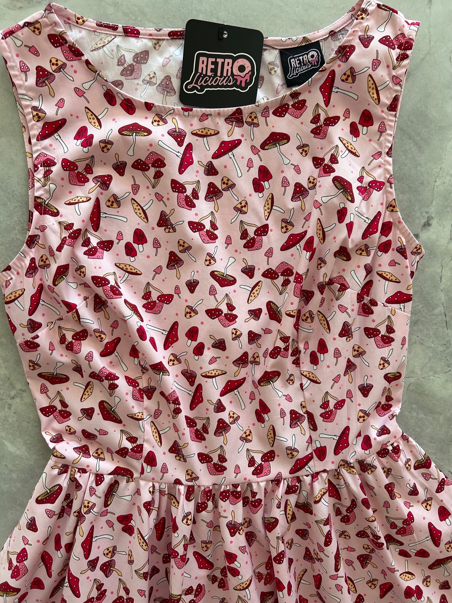 Toadstool Vintage Dress in 1X view 6 - Vintage Mushroom Dress