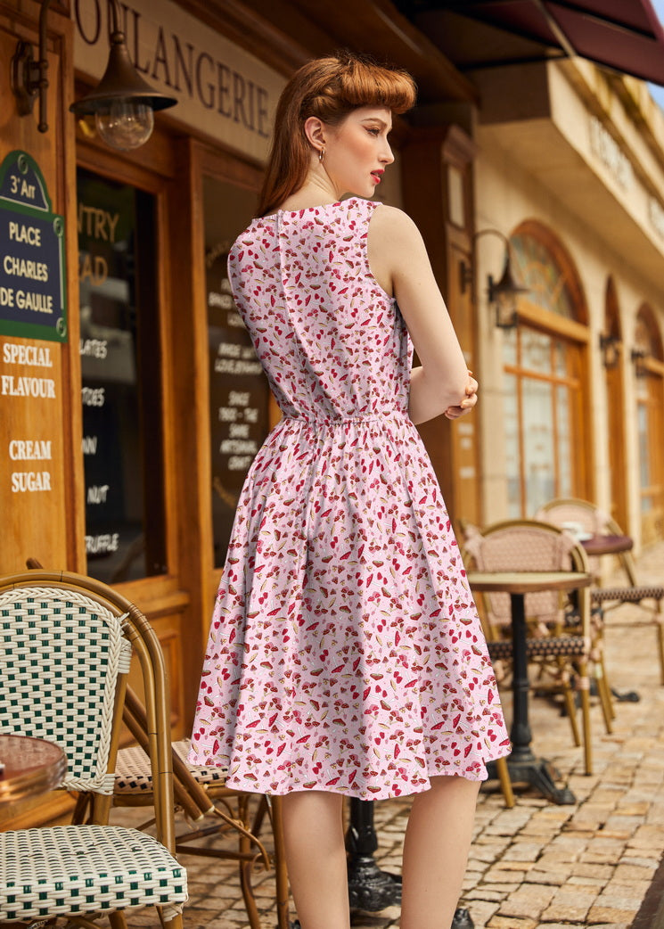 Toadstool Vintage Dress in L view 4 - Vintage Mushroom Dress