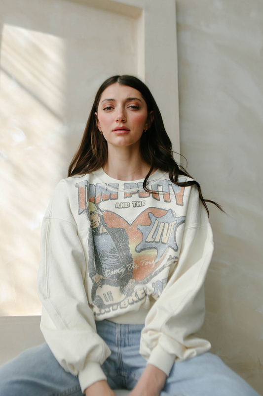 Tom Petty and the Heartbreakers 1979 Sweatshirt in XS - Tom Petty Sweatshirt Wildflowers (top)