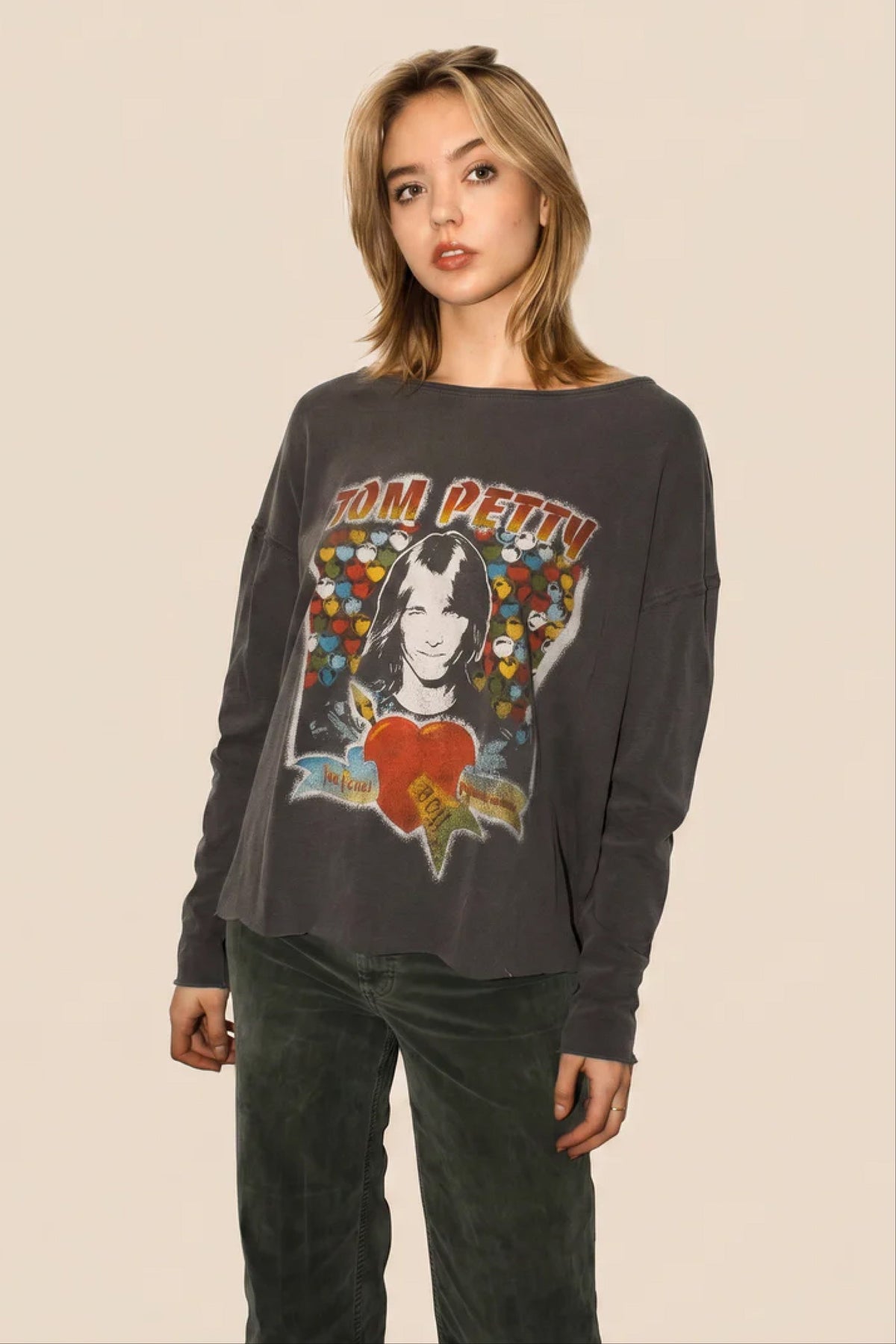 Tom Petty Long Sleeve Top in S view 2 - Tom Petty Top Hat