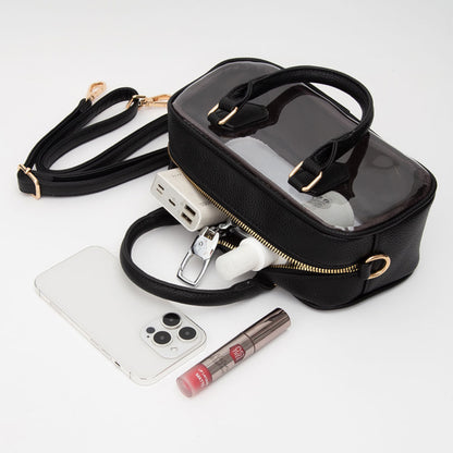 Transparent Structured Top Handle Handbag / Crossbody Bag view 32 - Bag Top