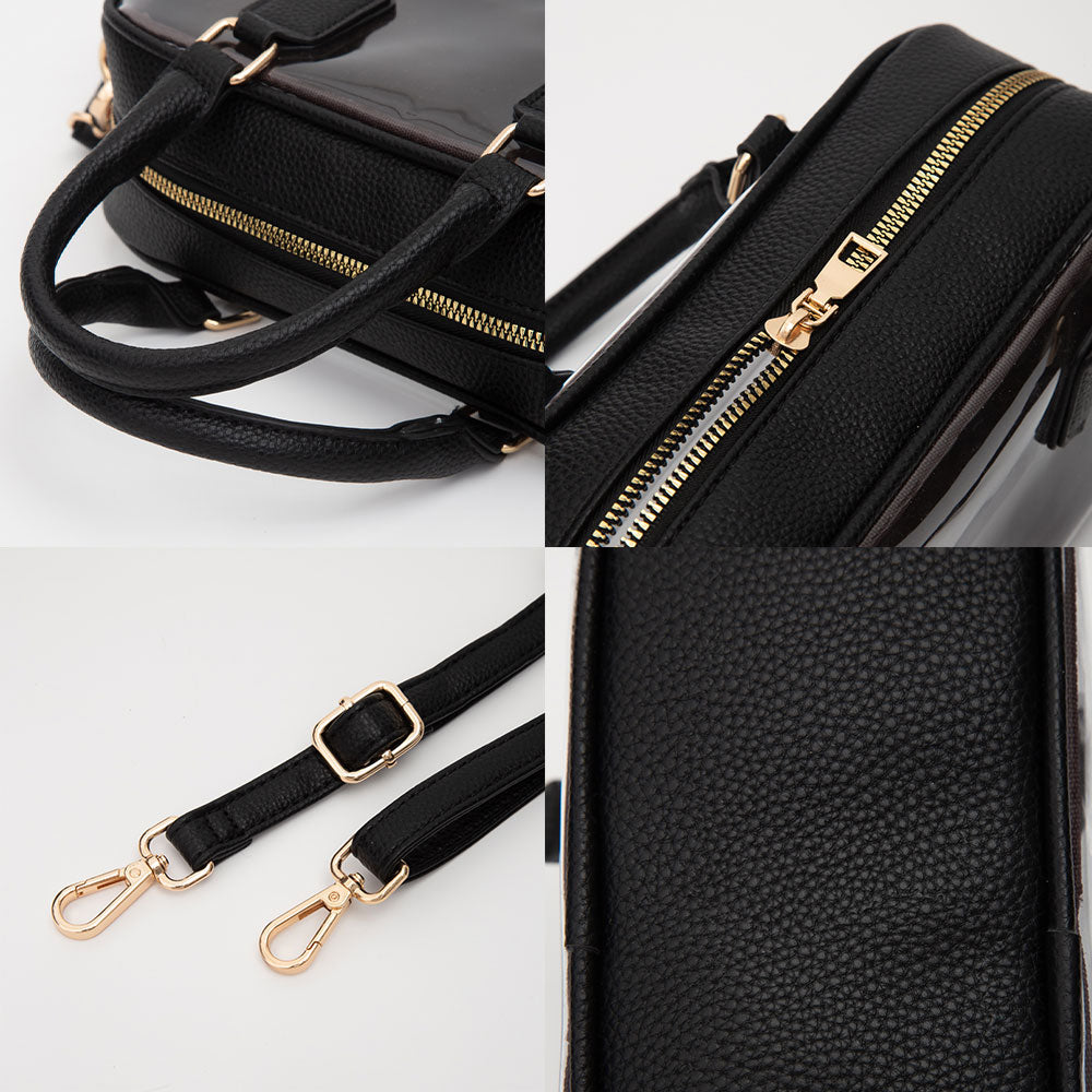 Transparent Structured Top Handle Handbag / Crossbody Bag view 43 - Bag Top