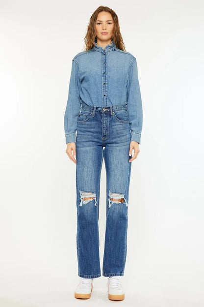 Trendsi Kancan Ultra High Rise 90's Boyfriend Jeans in MEDIUM view 3 - High-Waisted - Kancan Ultra High Rise Jeans