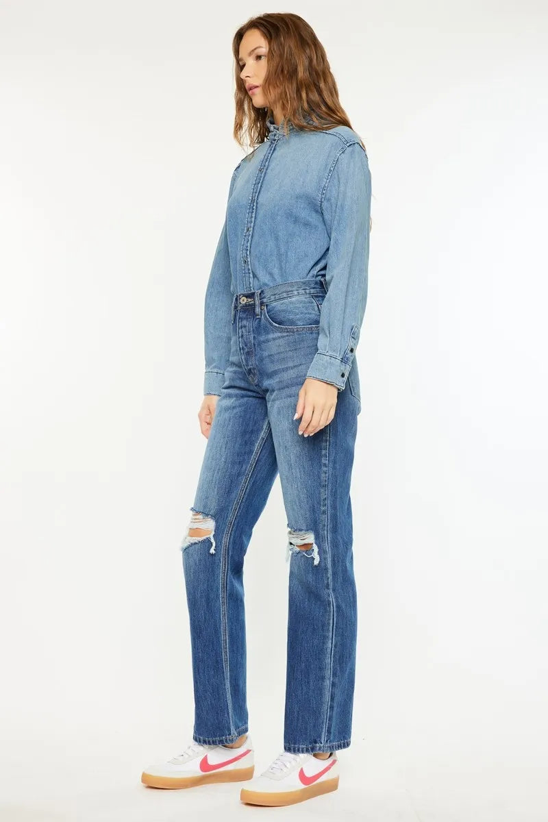 Trendsi Kancan Ultra High Rise 90's Boyfriend Jeans in MEDIUM view 4 - High-Waisted - Kancan Ultra High Rise Jeans