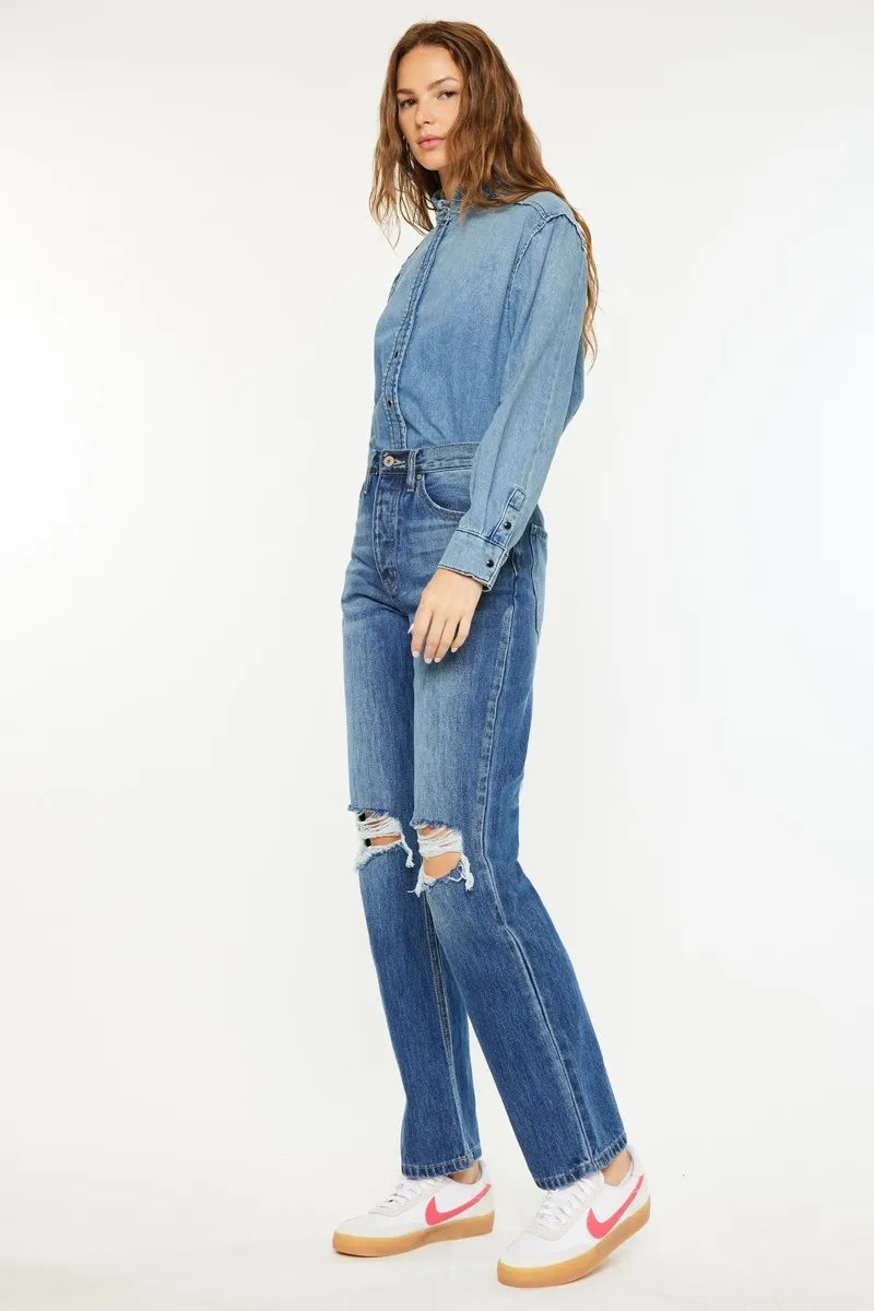 Trendsi Kancan Ultra High Rise 90's Boyfriend Jeans in MEDIUM view 5 - High-Waisted - Kancan Ultra High Rise Jeans