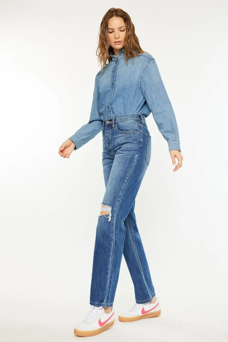 Trendsi Kancan Ultra High Rise 90's Boyfriend Jeans in MEDIUM view 6 - High-Waisted - Kancan Ultra High Rise Jeans