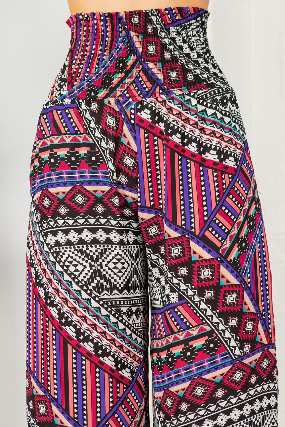 Tribal Print Wide Leg Pants view 11 - Tribal Print Pants Womens (bottom)