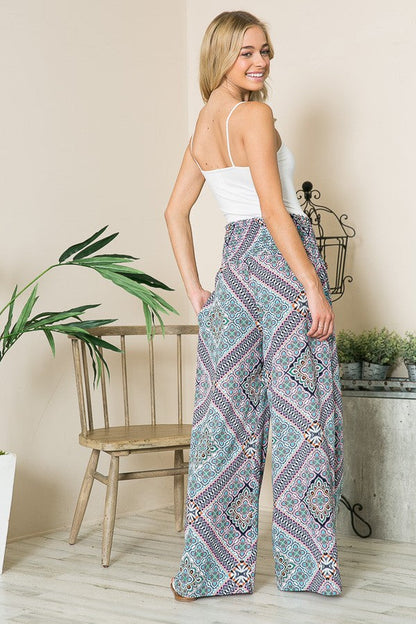 Tribal Print Wide Leg Pants view 15 - Tribal Print Pants Womens (bottom)