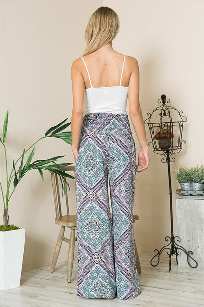 Tribal Print Wide Leg Pants view 16 - Tribal Print Pants Womens (bottom)