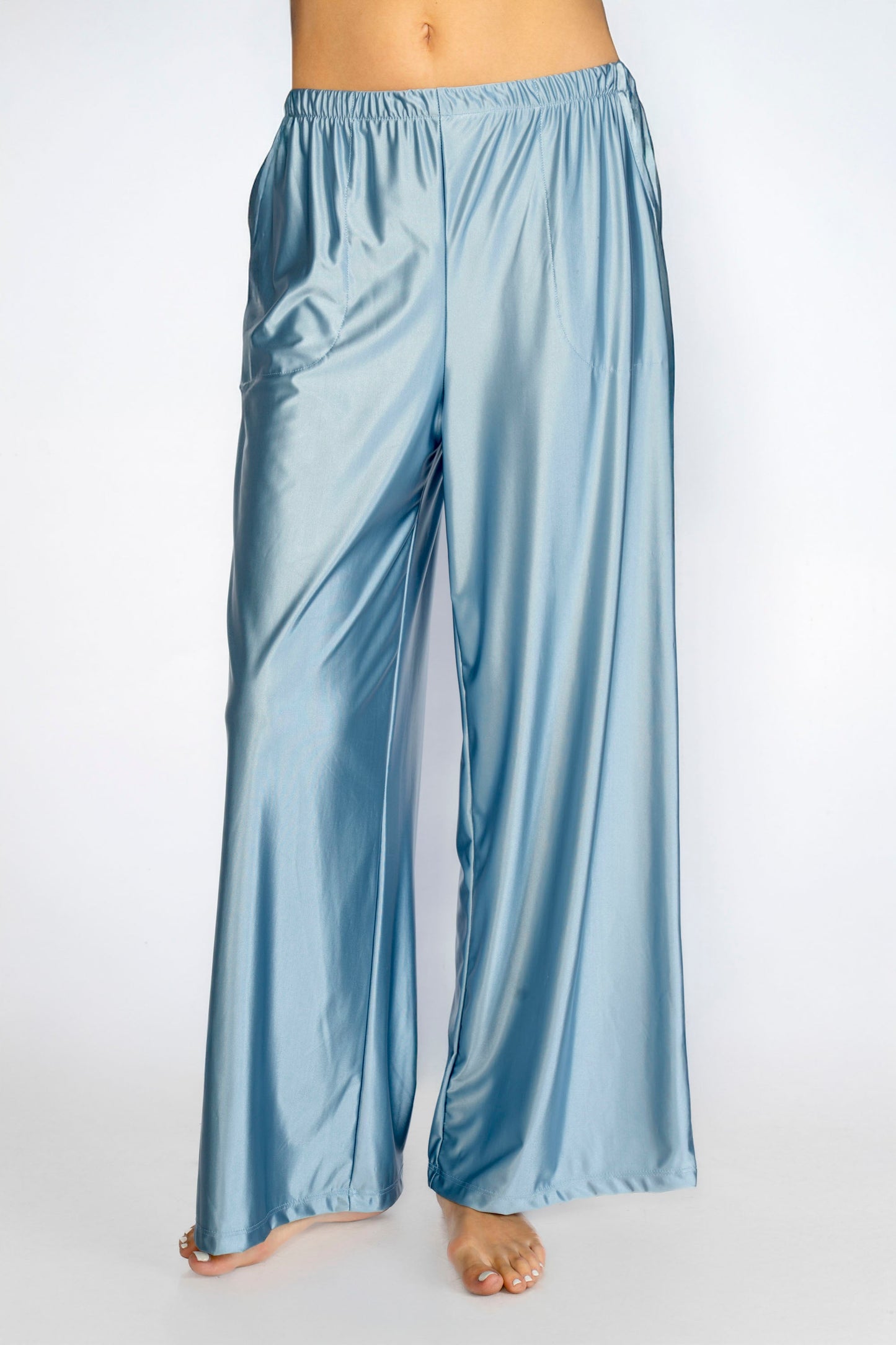 Trophy Yoga Matte Satin Lounge Pants Made in USA view 10 - Made Usa (bottom)