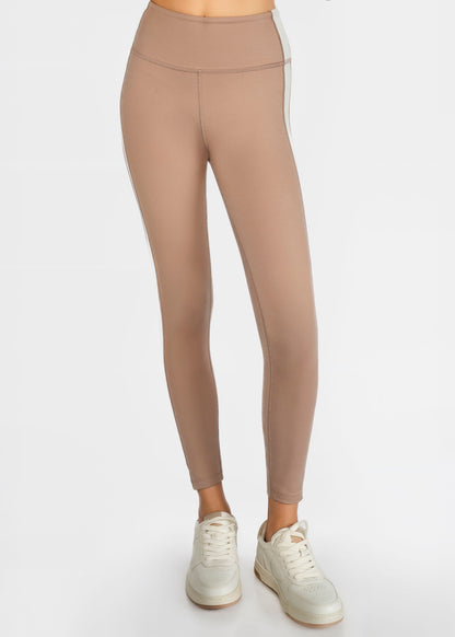 Trophy Yoga Side Split Yoga Leggings Made in USA in Dusty Blue view 13 - Split Yoga Studio (bottom)