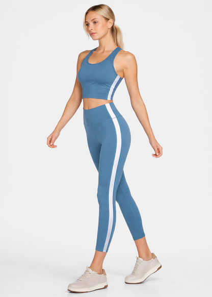 Trophy Yoga Side Split Yoga Leggings Made in USA in Black view 7 - Split Yoga Studio (bottom)