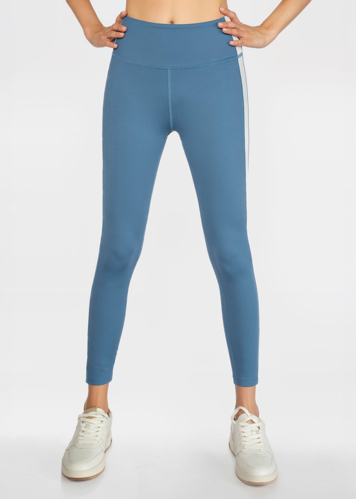 Trophy Yoga Side Split Yoga Leggings Made in USA in Black view 8 - Split Yoga Studio (bottom)