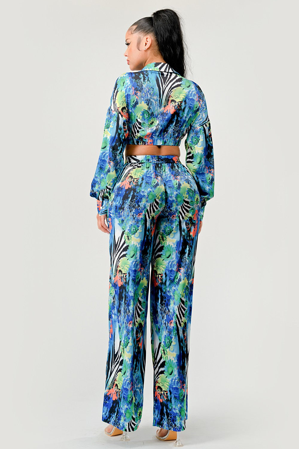 Tropical Mirage Palazzo Set - MeeeShop Women's Fashion