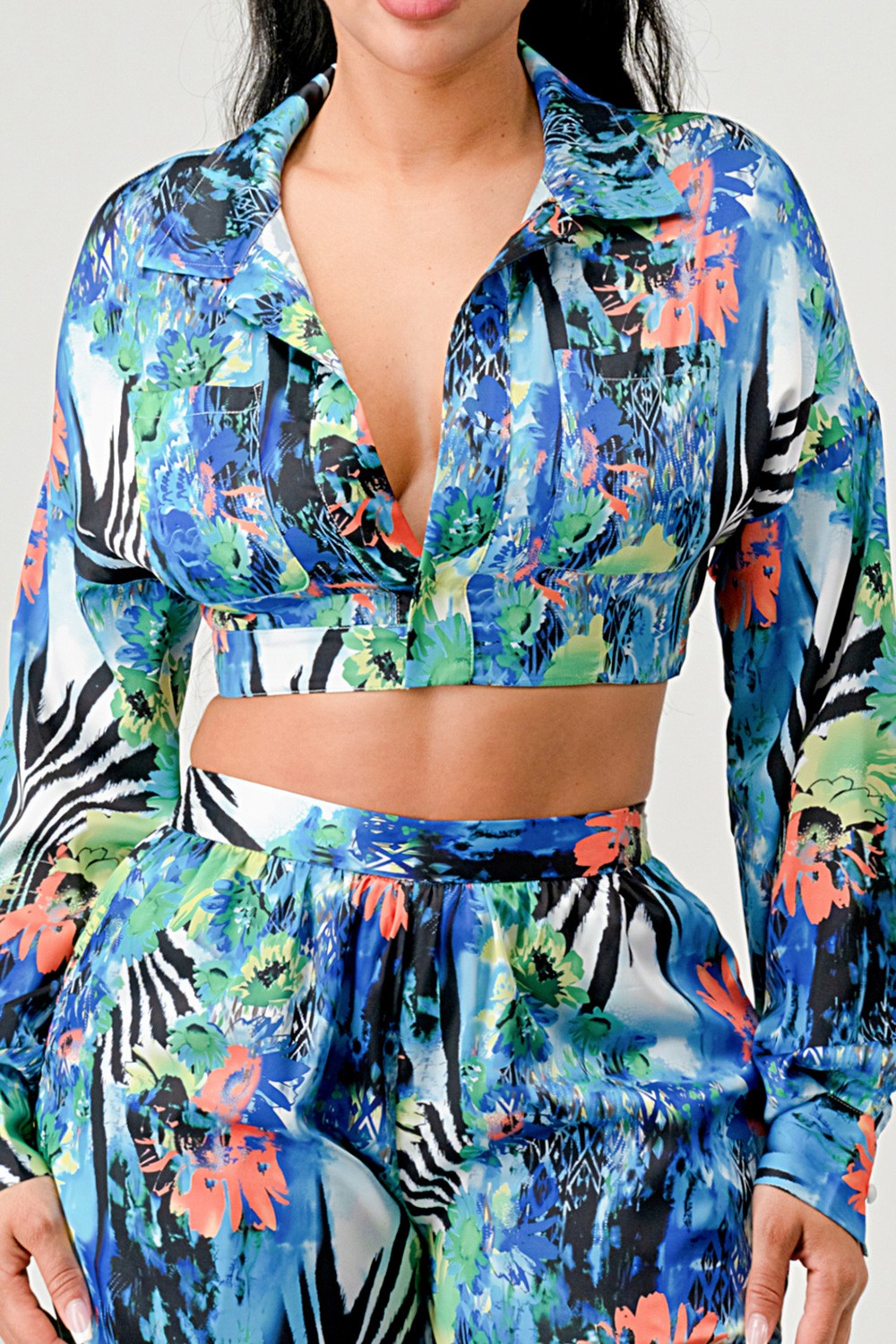 Tropical Mirage Palazzo Set - MeeeShop Women's Fashion