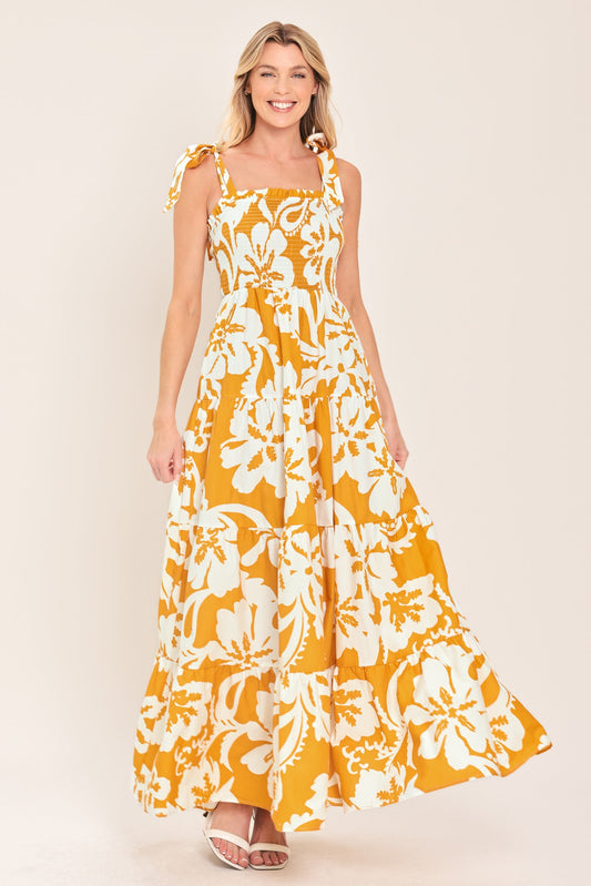 Tropically Yours Woven Maxi Dress in BLUE view 2 - Yours Tropical Dress
