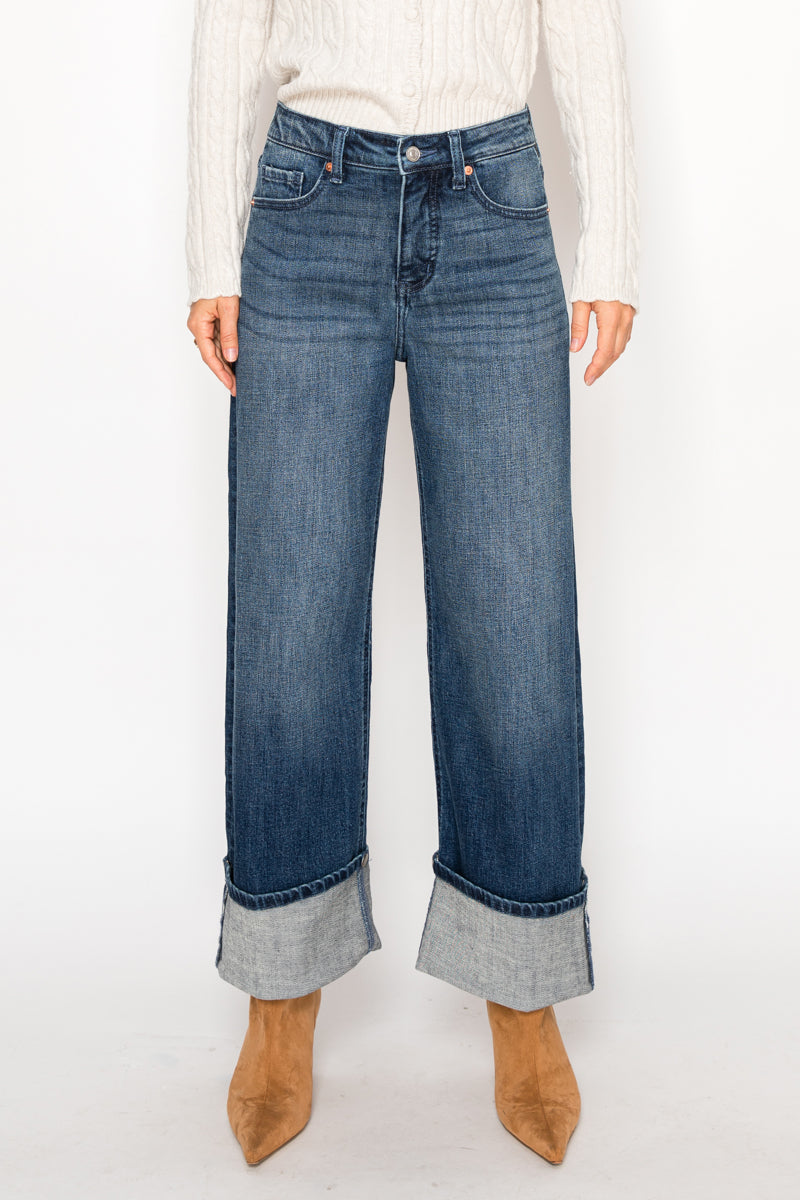 Tummy Control High Rise A-wide Jeans in 5 (26) view 2 - High-Waisted - Tummy Control Jeans For Women (bottom)