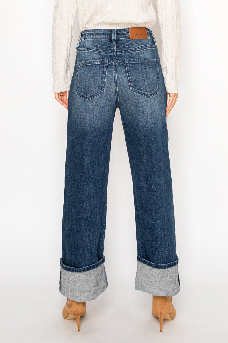 Tummy Control High Rise A-wide Jeans in 9 (28) view 4 - High-Waisted - Tummy Control Jeans For Women (bottom)