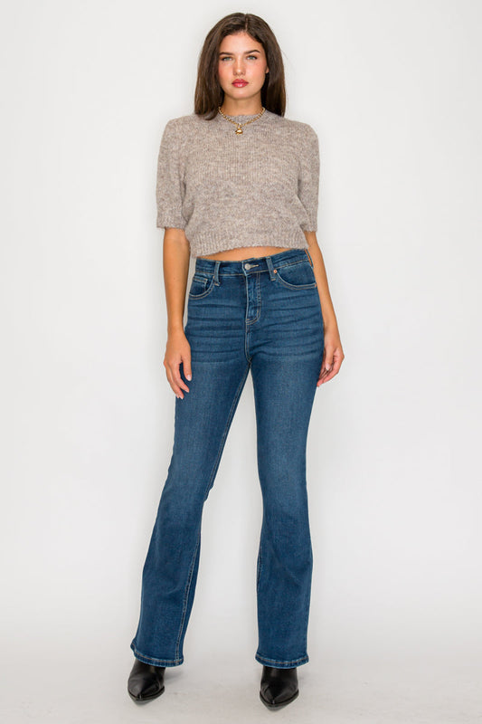 Tummy Control High Rise Bootcut Jeans in 1 (24) - High-Waisted - Tummy Control Jeans For Women (bottom)