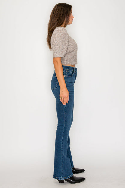 Tummy Control High Rise Bootcut Jeans in 3 (25) view 2 - High-Waisted - Tummy Control Jeans For Women (bottom)