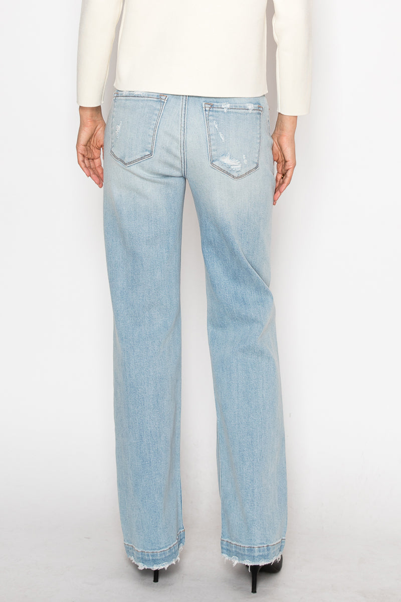 Tummy Control High Rise Relaxed Straight Leg Jean in 7 (27) view 4 - High-Waisted - Tummy Control Jeans (bottom)