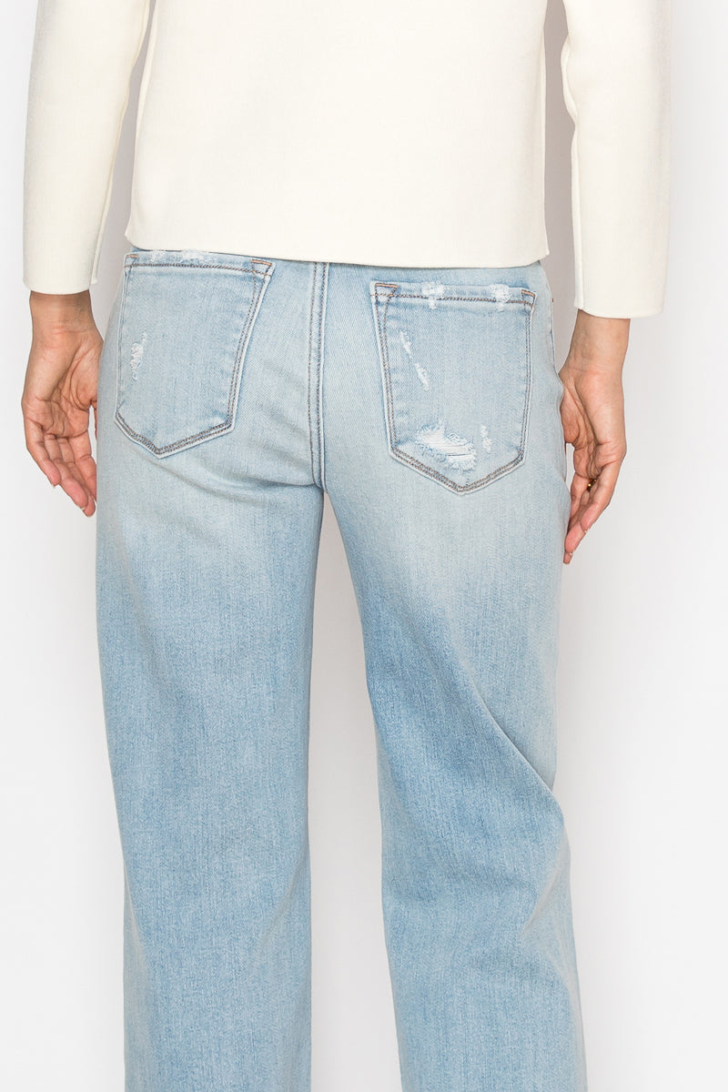 Tummy Control High Rise Relaxed Straight Leg Jean view 9 (bottom) - tummy control jeans, tummy control  - shop at us.meeeshop