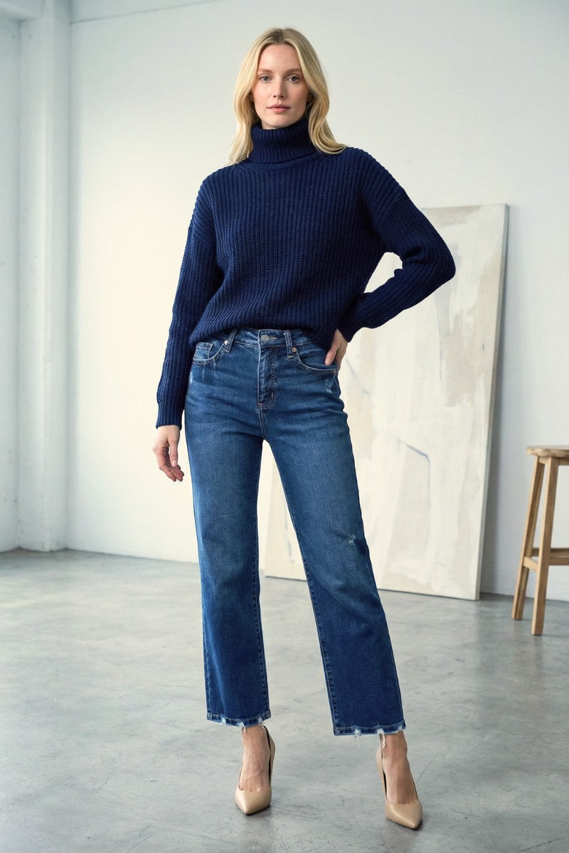 Tummy Control High Rise Straight Jean in 1 (24) - High-Waisted - Tummy Control Jeans (bottom)
