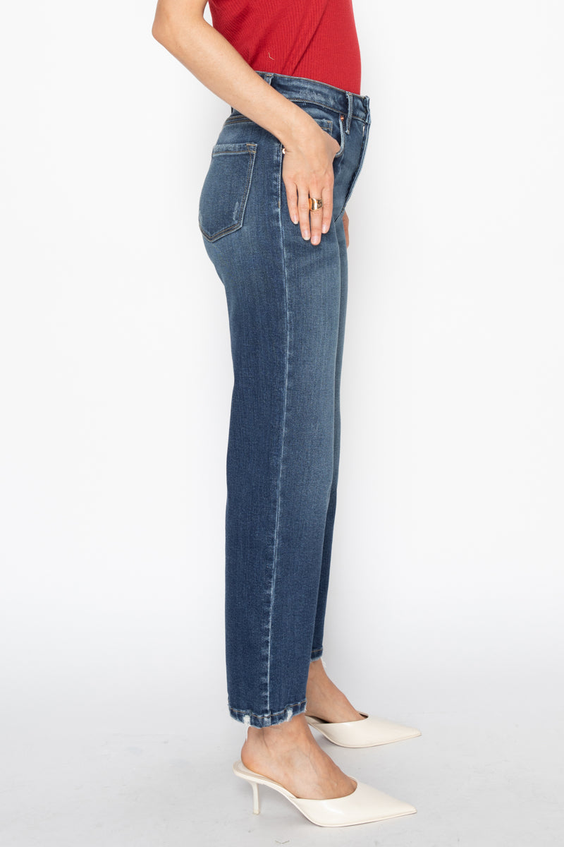 Tummy Control High Rise Straight Jean in 5 (26) view 3 - High-Waisted - Tummy Control Jeans (bottom)