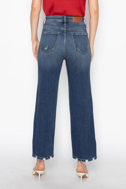 Tummy Control High Rise Straight Jean in 7 (27) view 4 - High-Waisted - Tummy Control Jeans (bottom)
